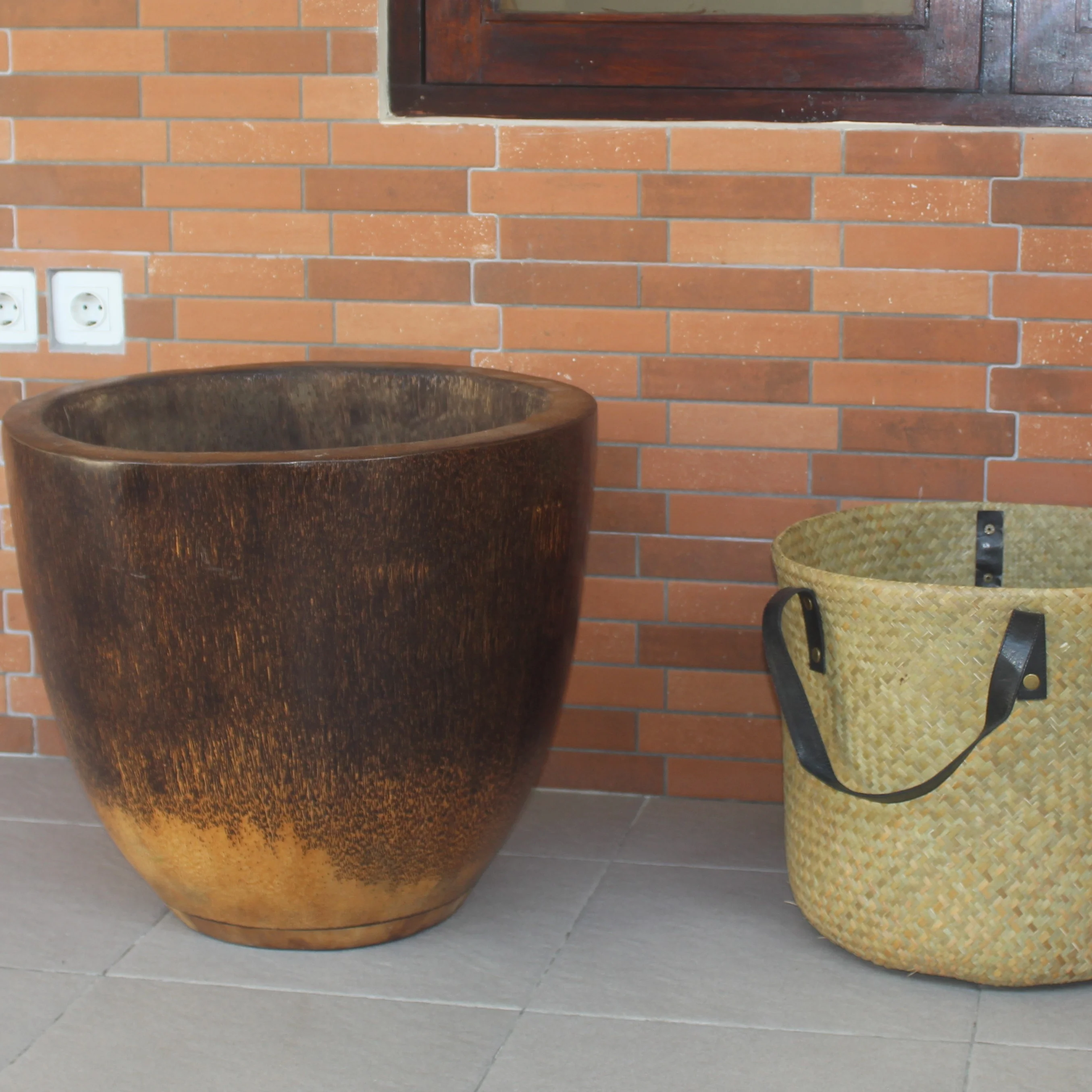 Giant Palm Pot Original From Bali Indonesia Available In Different Size