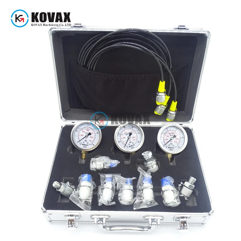 Excavator Pressure Gauge Oil Pressure Test Gauge Hydraulic Gauge Pilot ...