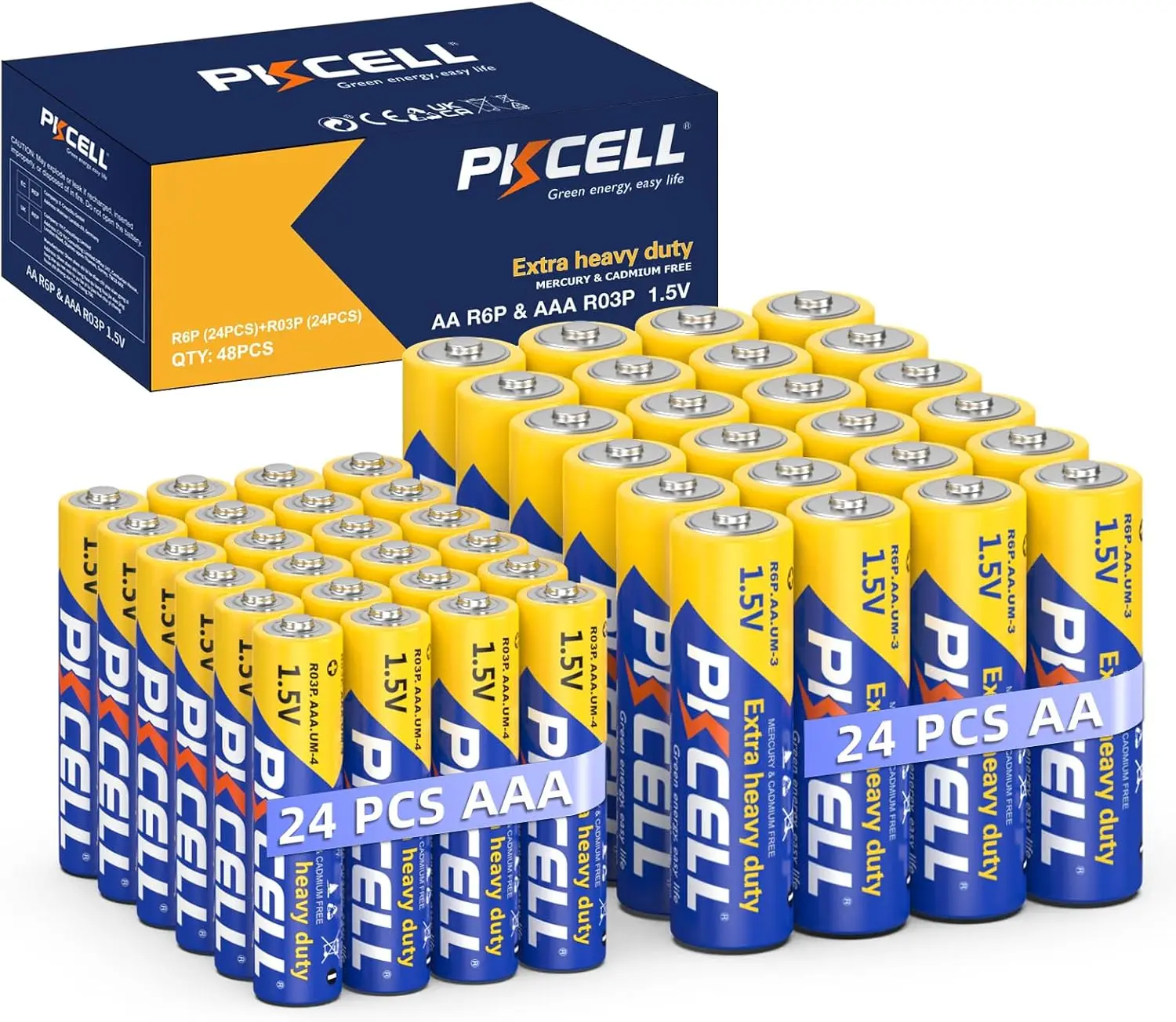PKCELL AA & AAA Combo Pack