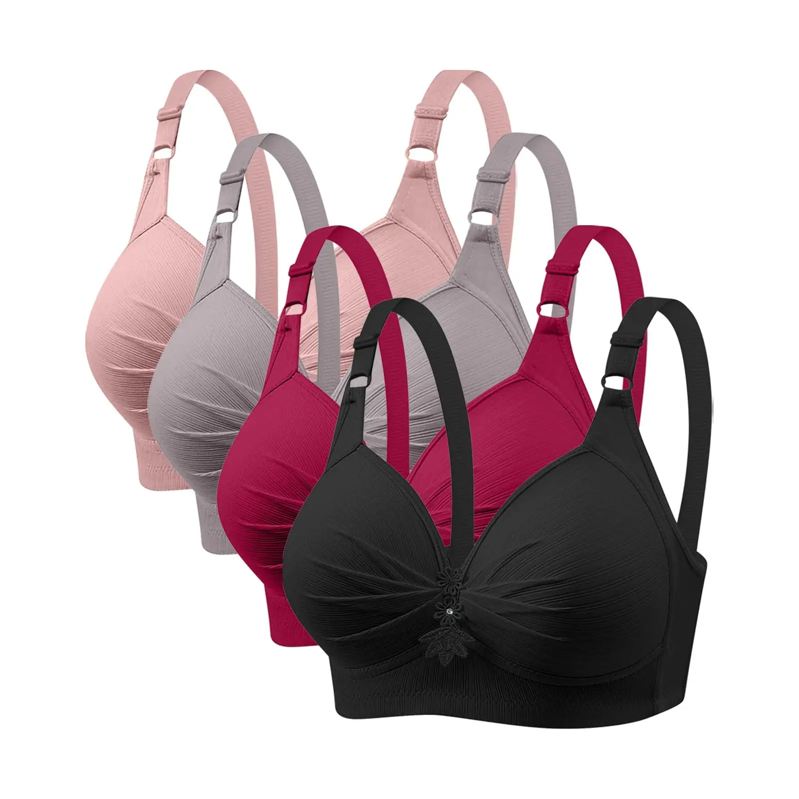 4 Pack Seamless Push Up Everyday Bras
