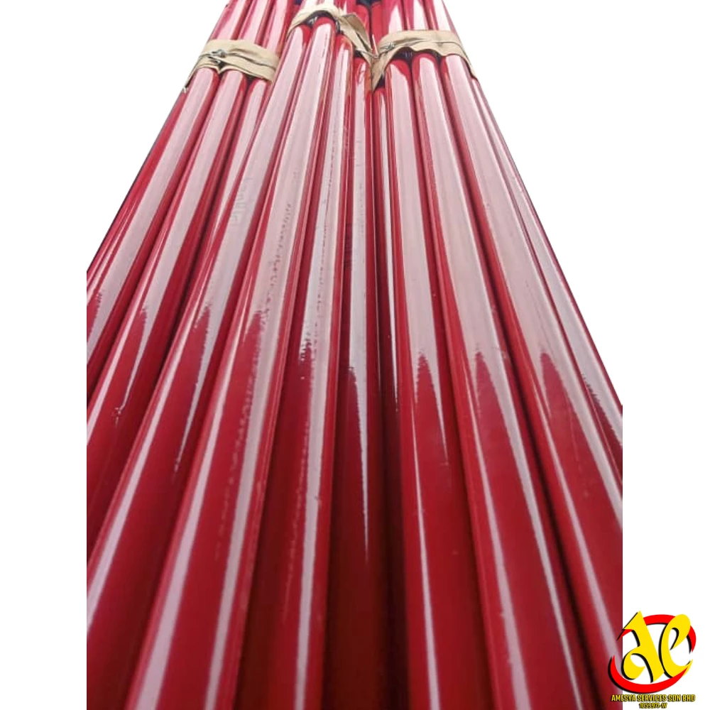 Long Lasting Waterproof Galvanized Iron Conduit 3/4 Inch 3.81 Meter Red