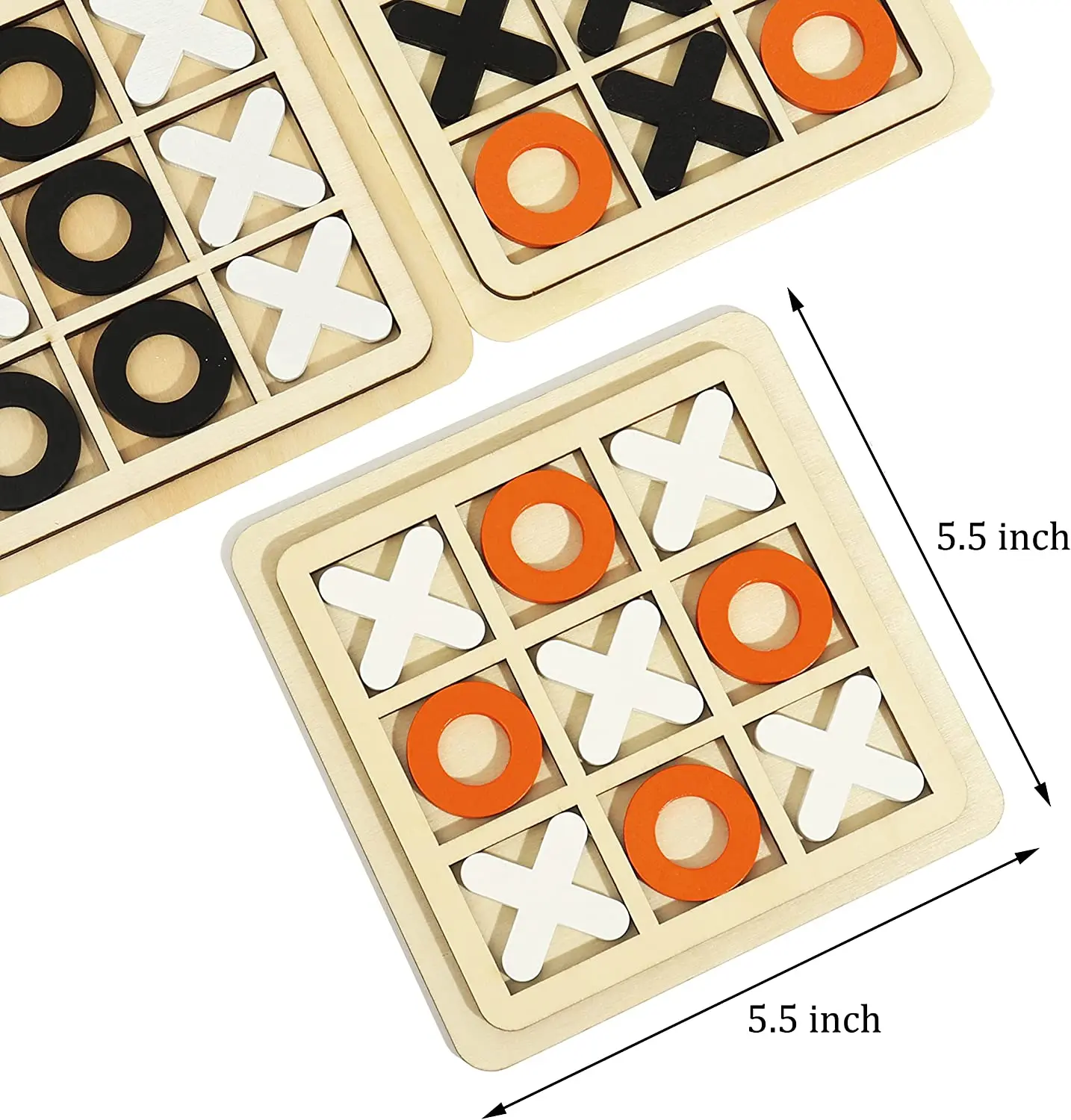 Wooden Board Tic Tac Toe Game Xo Table Toy Classical Family Children