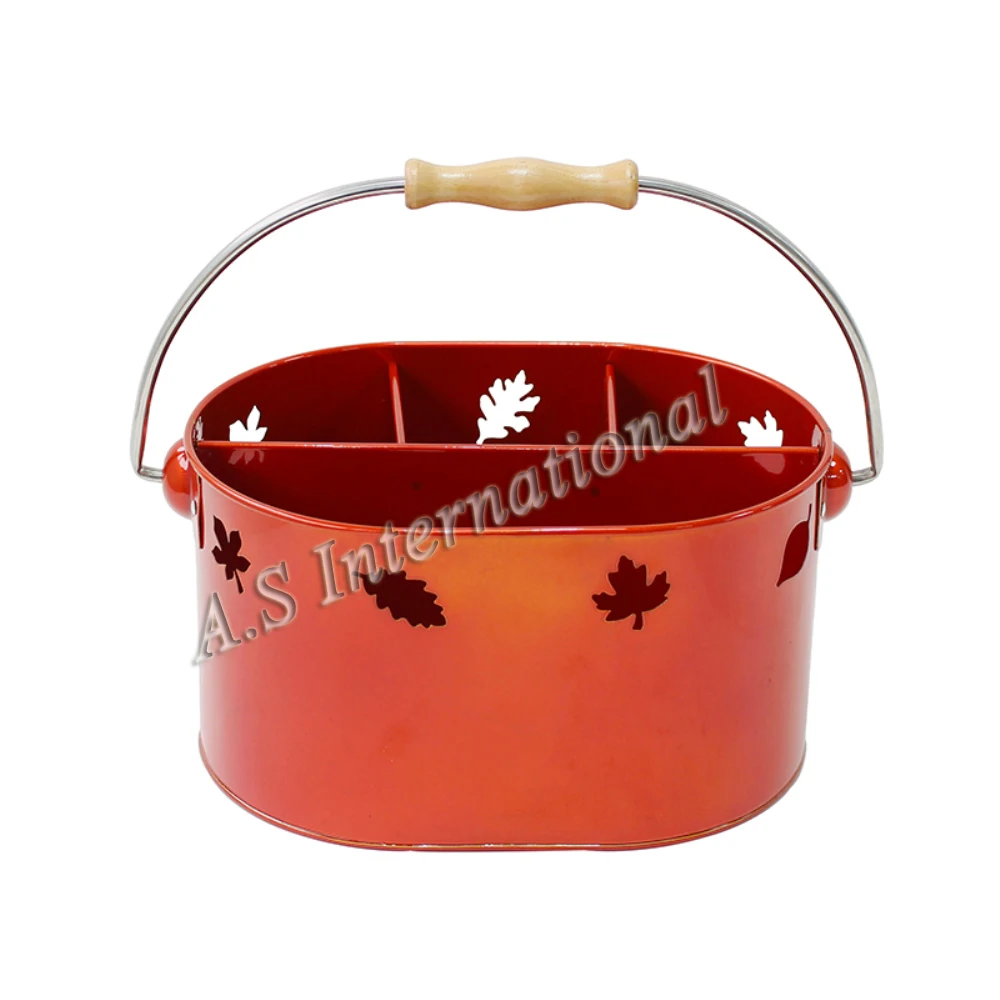 Modern Utensil Holder Oval Shaped New Design Powder Coated Galvanized