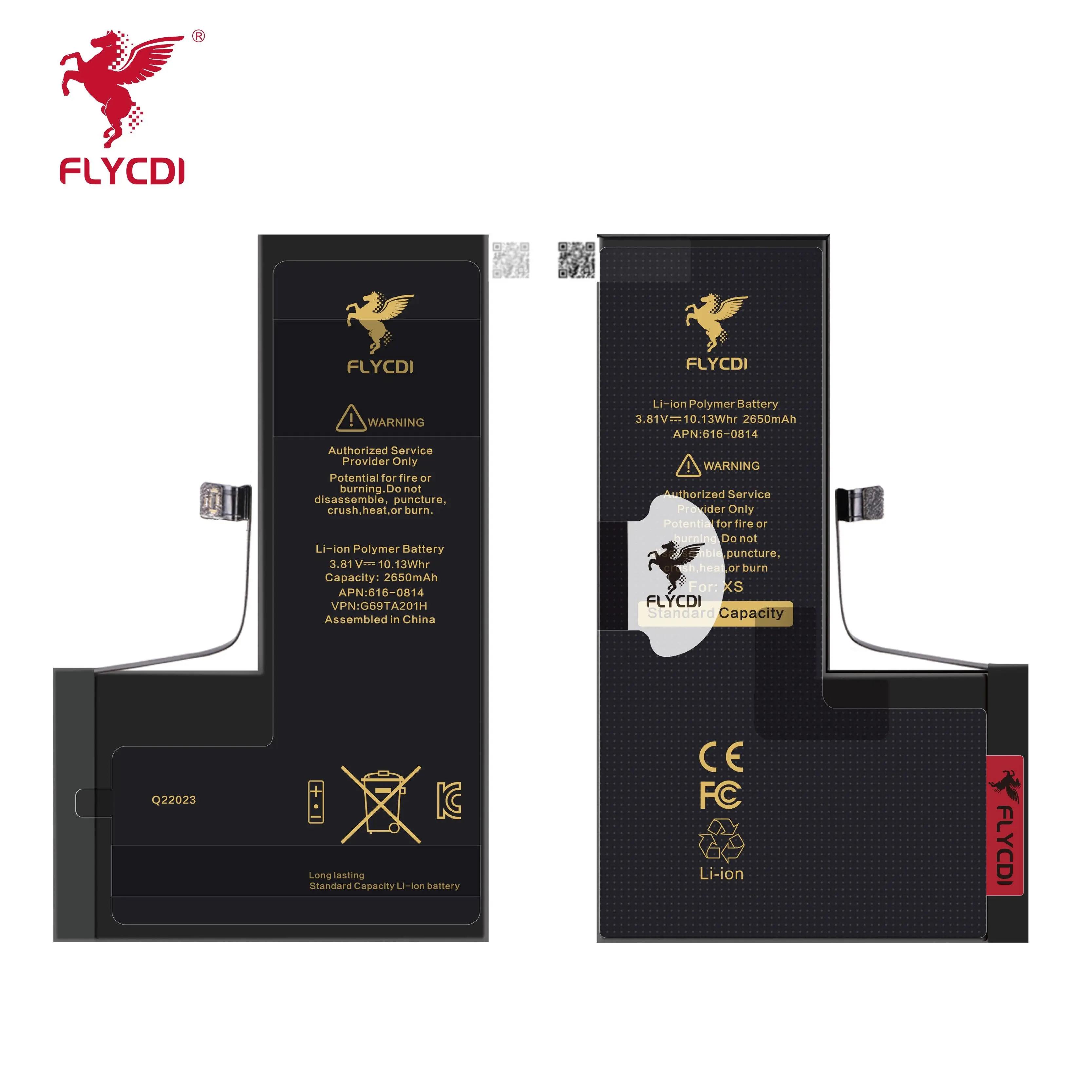 FLYCDI Replacement Battery for iPhone X, XS, XR & XS Max - 2658mAh