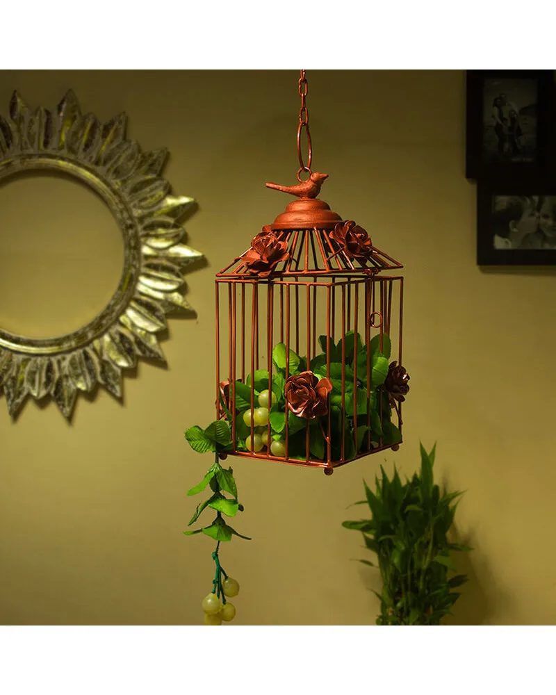 Brass Gallery Iron Bird Cage Tea Light Candle Holder For Home Garden