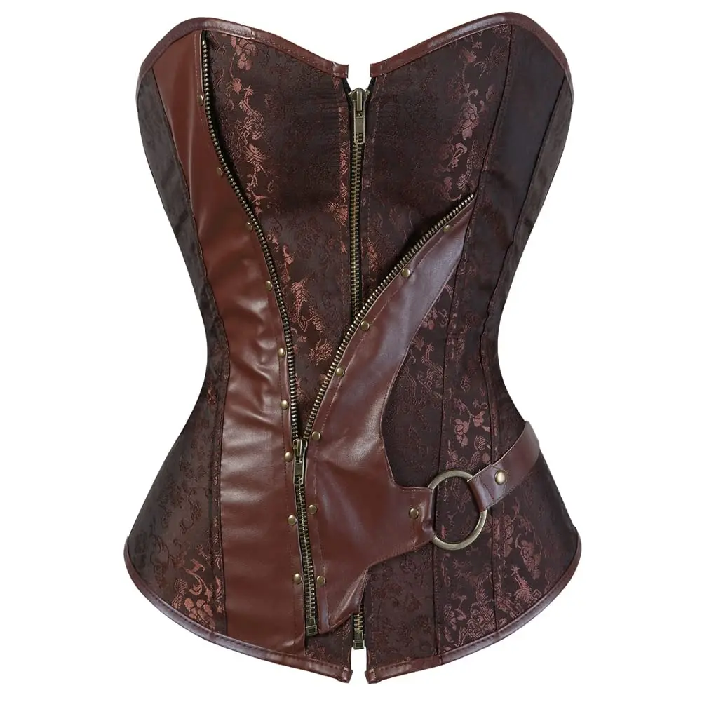 Grebrafan Zip Steampunk Pirate Corset