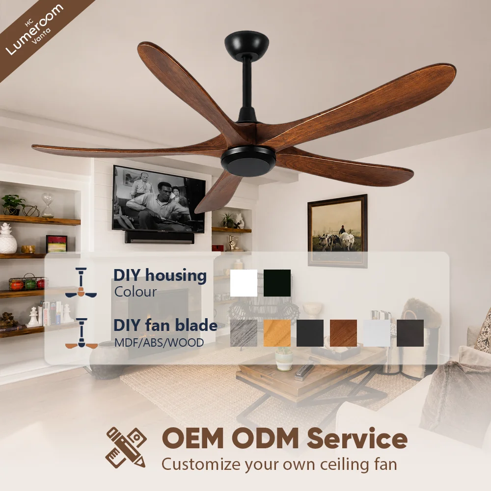 Ceiling Fan, 50 W(0.07hp), Solid Wood + Metal - detail 6