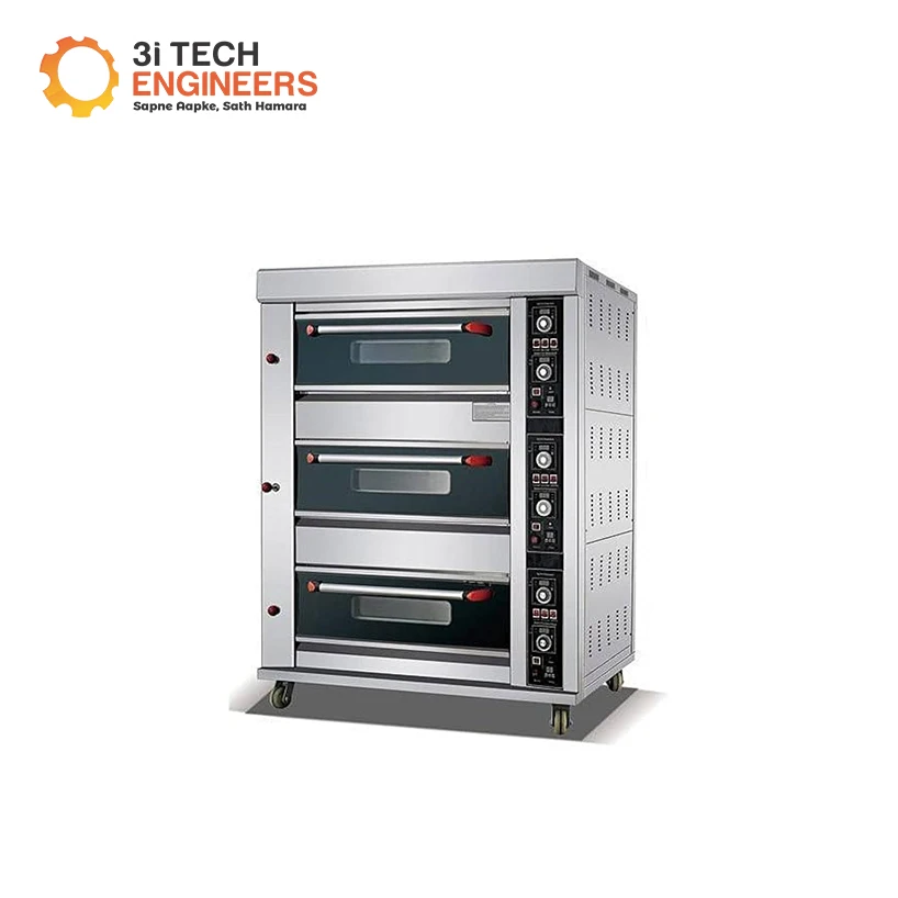 Automatic 3 Deck 6 Trays Commercial Kitchen Gas Oven Bakery Machine Equipment Baking Oven Bread