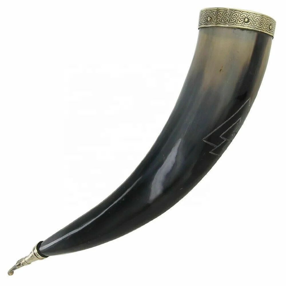 Natural Buffalo Drinking Horn| Beer Drinking Horn With Stand| Horns ...