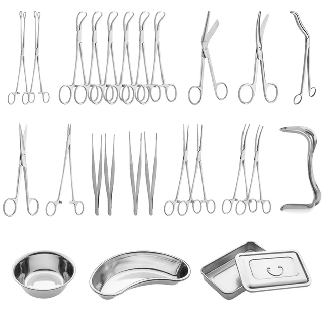 Delivery Medical Surgical Instruments Set Class I Nonactive 25pcs