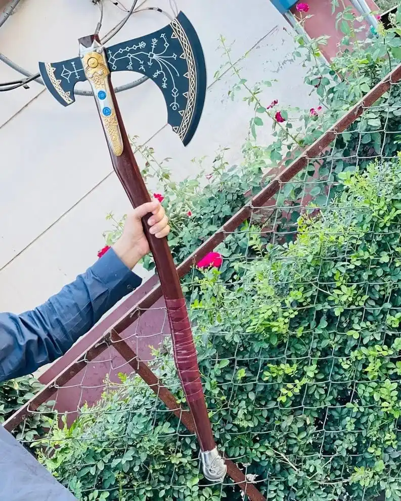 Hote Sale Sword With Damascus Steel Blade Viking Axe Custom Size Real