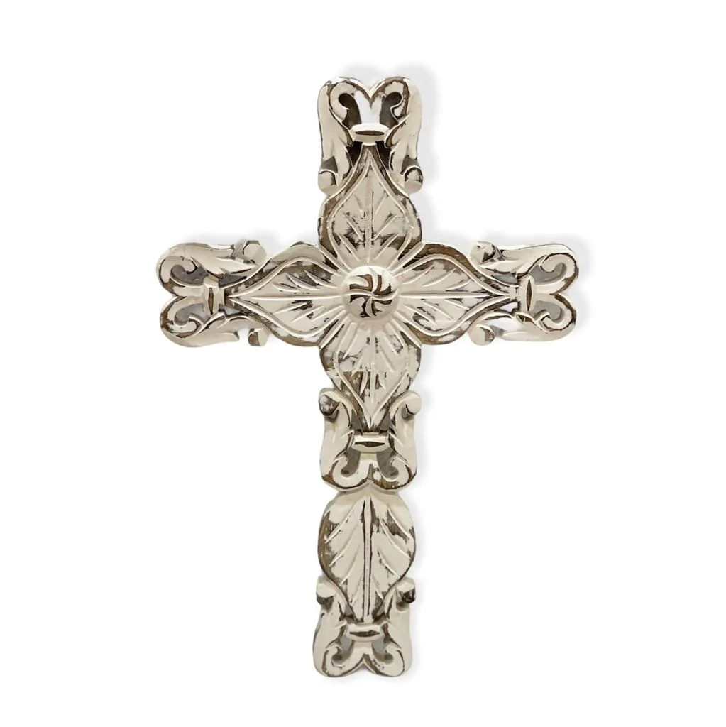 Wall Mounted Jesus Christ Cross Handmade Solid Wood Carved Crucifix ...