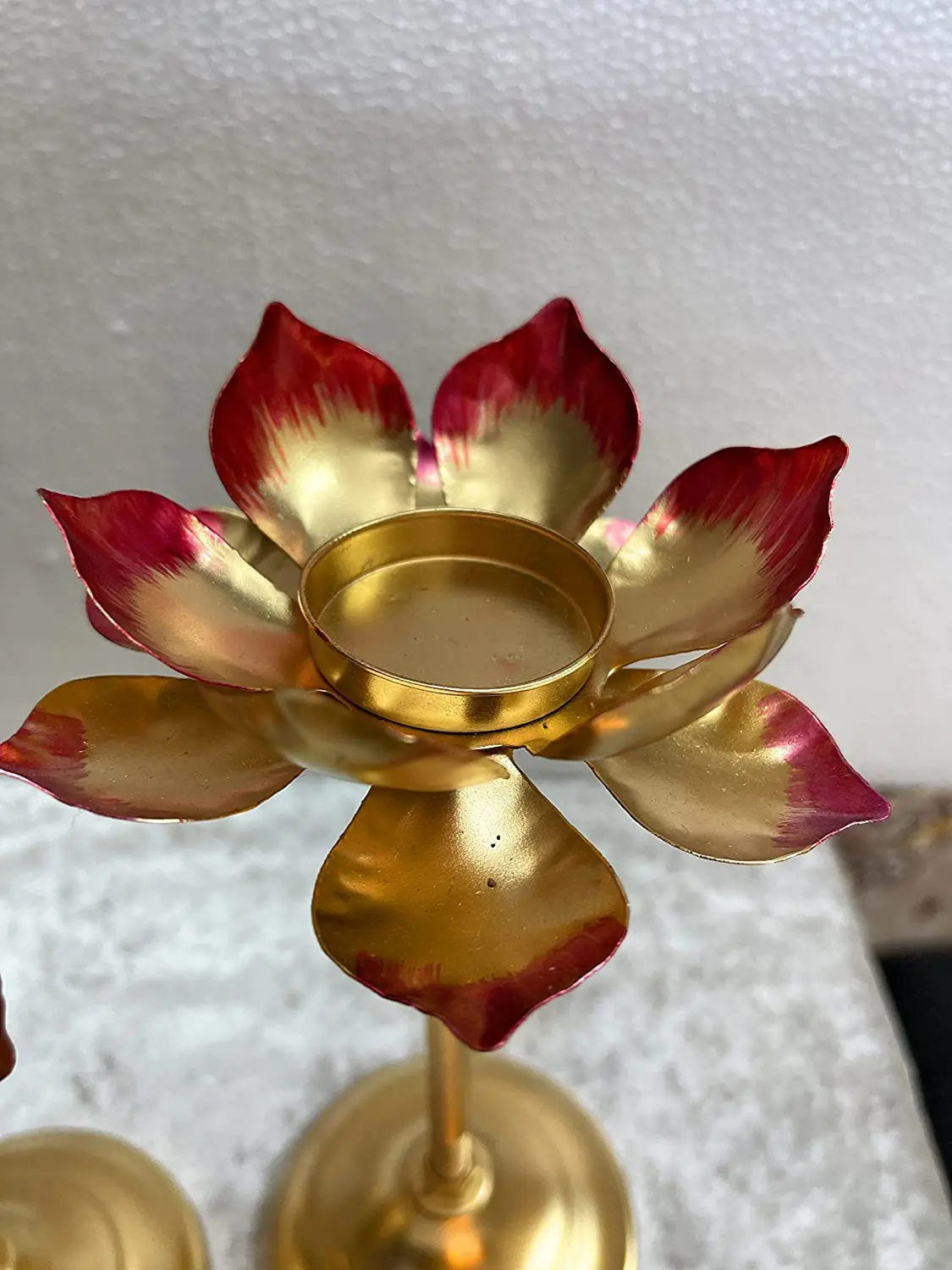 Flower Shaped Set Of Three Votive Candle Holder Lotus Candle Tealight