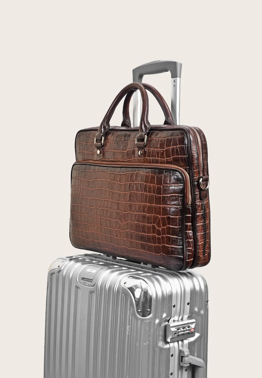 Wholesale Laptop Bag Tan Genuine Leather Bag For Men Leather 16 Inches