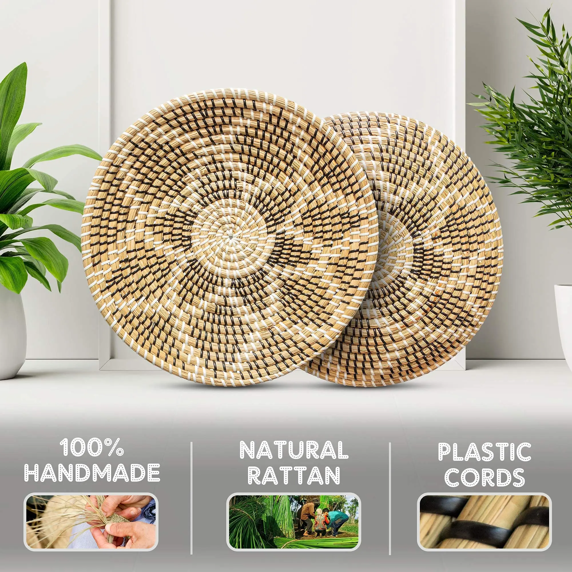 Seagrass Baskets Wall Decor Bohemian Wall Decor With Good Pricerattan ...