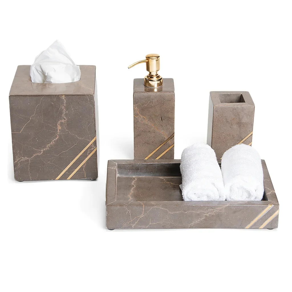 Natural White Marble Stone Bathroom Accessories Set Buy Bathroom Sets