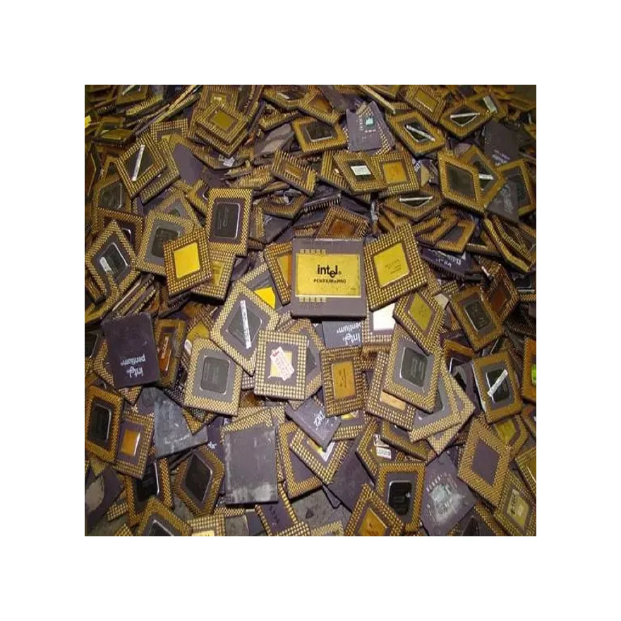 eBay listing screenshot showing Motorolla Gold Cap Purple Ceramic CPU with price and watch count