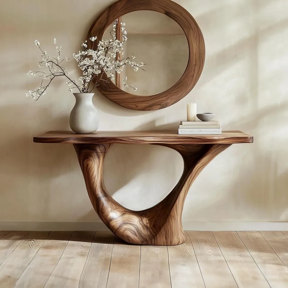 Modern Design Wooden Console Table for Entryway & Living Room