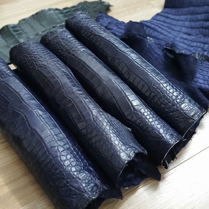 Exotic Skin Leather Wholesale Real Crocodile Leather Tanned Finished