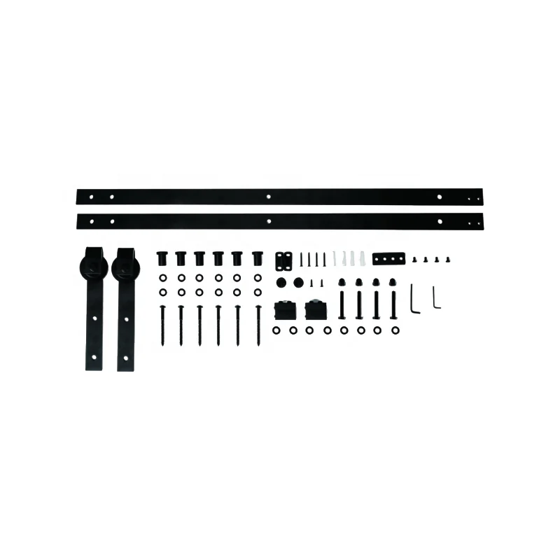 Oem 2023 Classic Black Barn Door Hardware Kits For Grey Ash Barn Door