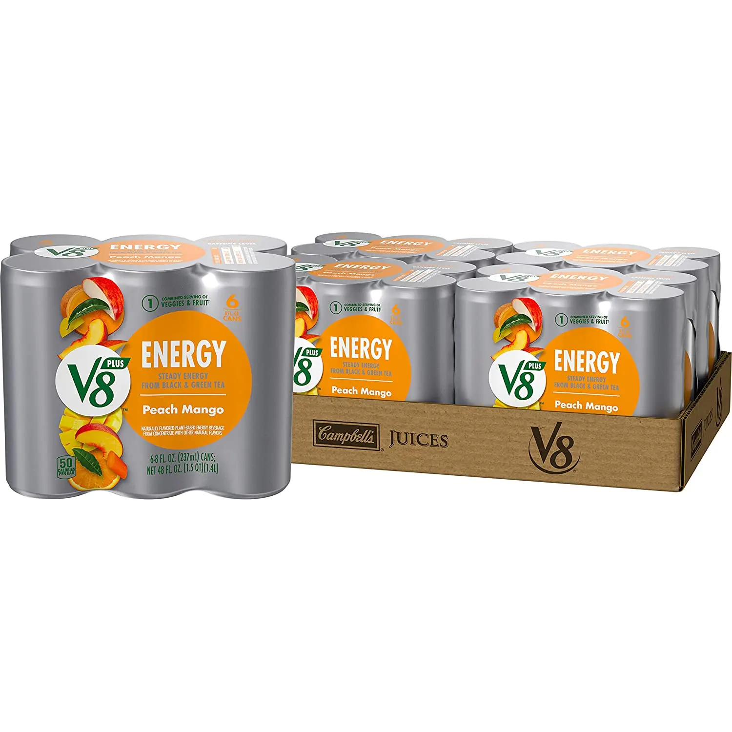 Cheap Quality Bulk V8 +energy Peach Mango Energy Drink Made With Real