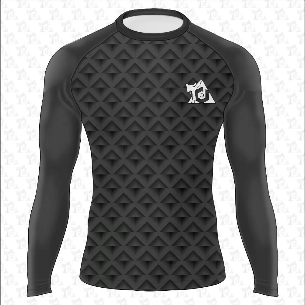 Rash Guard Jiu Jitsu Custom Sublimation Printing Long Sleeve Mma Rash ...