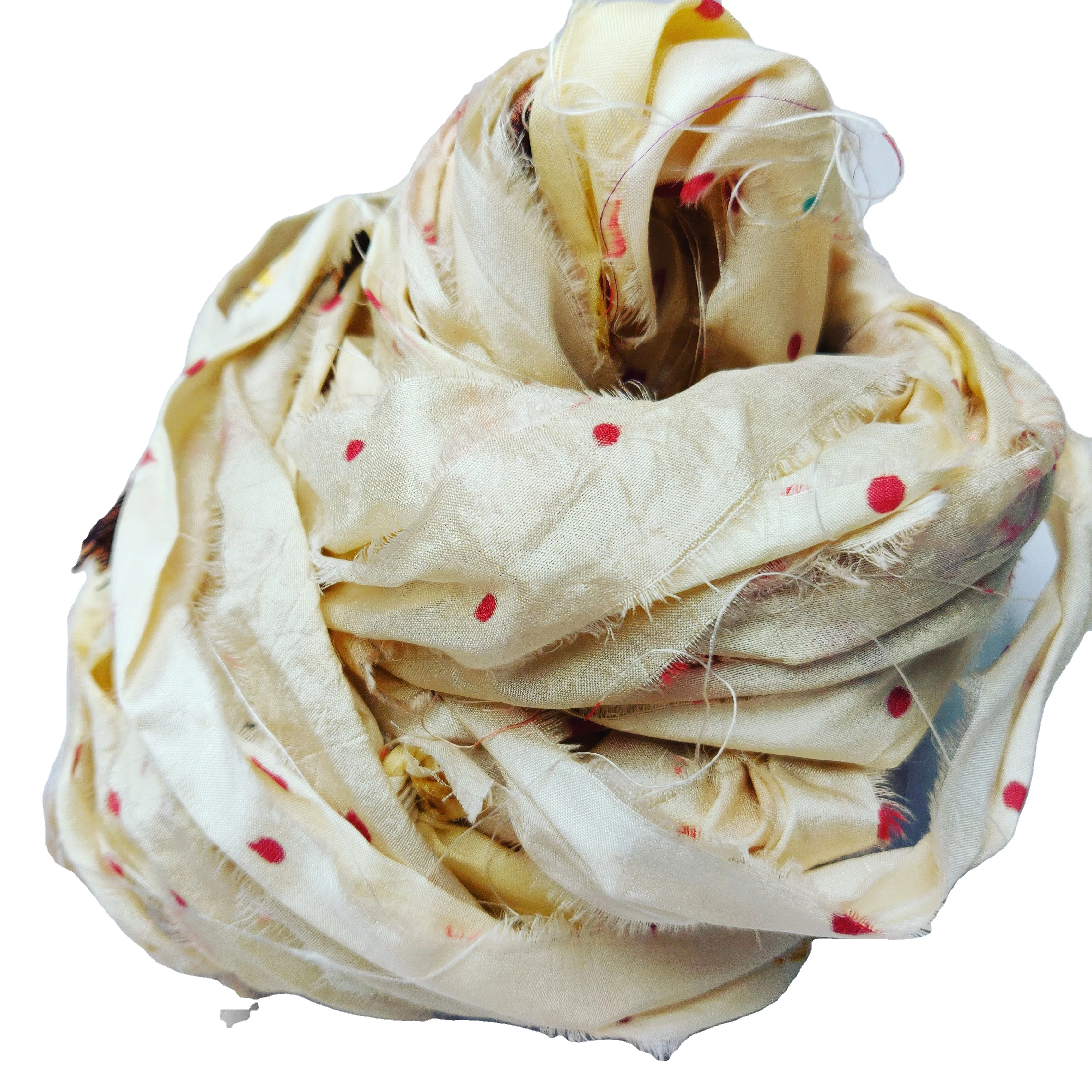 Recycled Sari Silk Ribbon For Gift Packing Knitting Crochet Weaving Art