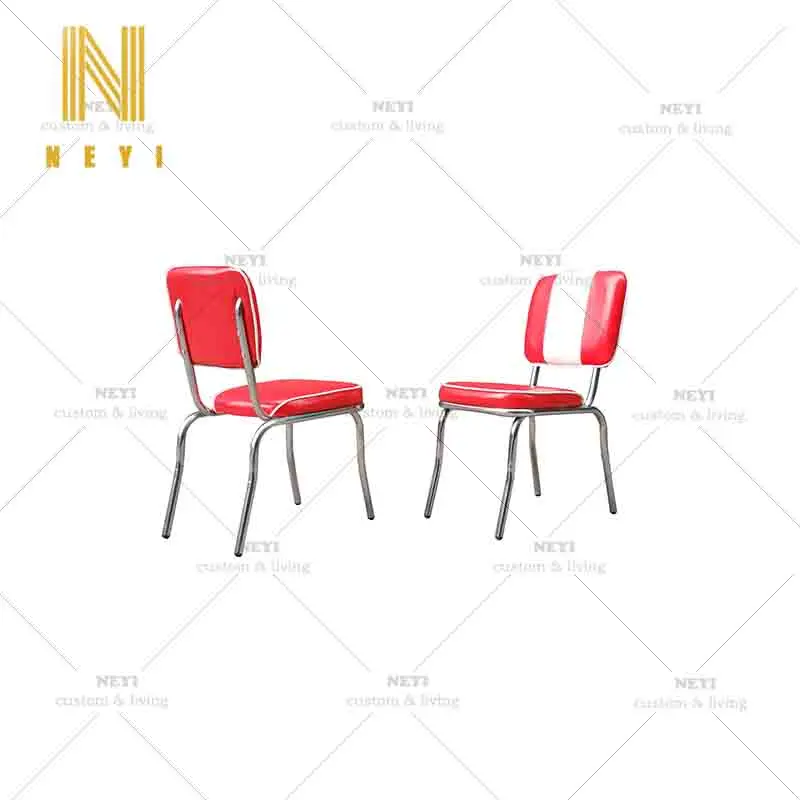 ビンテージ レトロ 50's デザイン Vチェア アメリカン ダイナー エナメル Midcentury V Shape Back Retro Diner Booth and Table Set
