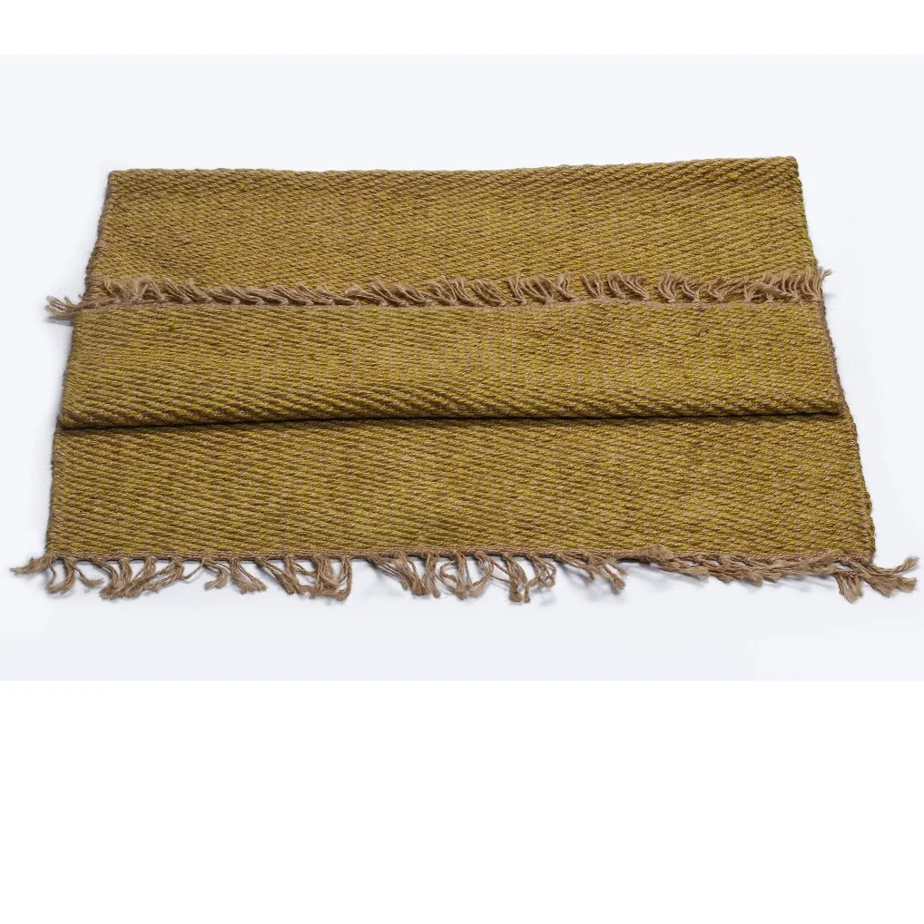 Handwoven Area Carpet 100 Anti Skid Indoor Area Rug Jute Kilim Rug Wool Jute Traditional Carpet