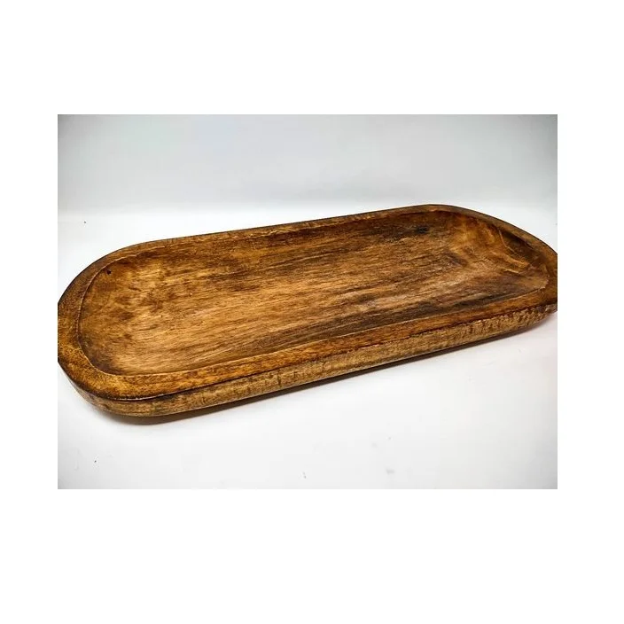 Wooden Dough Bowls Wholesale For Candles Home Decoration Custom Rustic Farmhouse Wood Dough Bowl