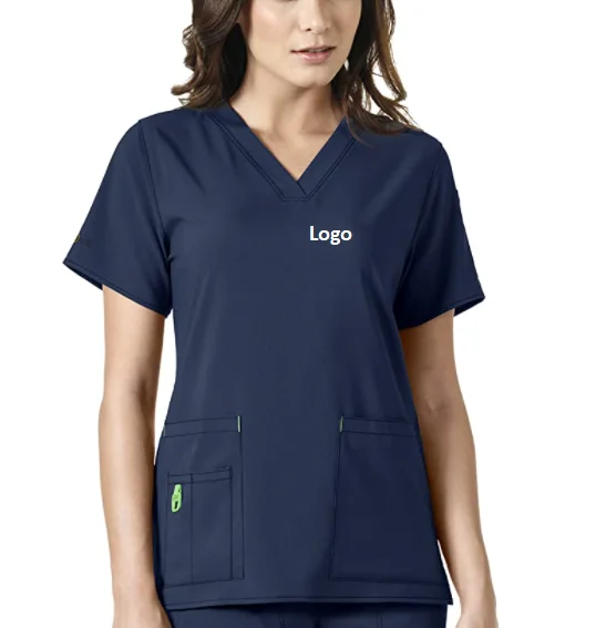 Cross Flex Womens Media Scrub Top Fashion Colors Designs Stretch