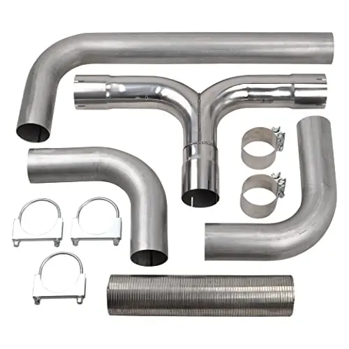 FGJQEFG 5’’ Inch T Pipe Dual Smoker Exhaust Stack