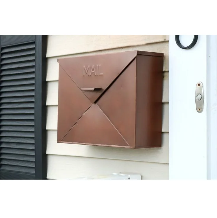 Wall Mounted Lockable Mailbox Outdoor Stainless Steel Big Metal Mail