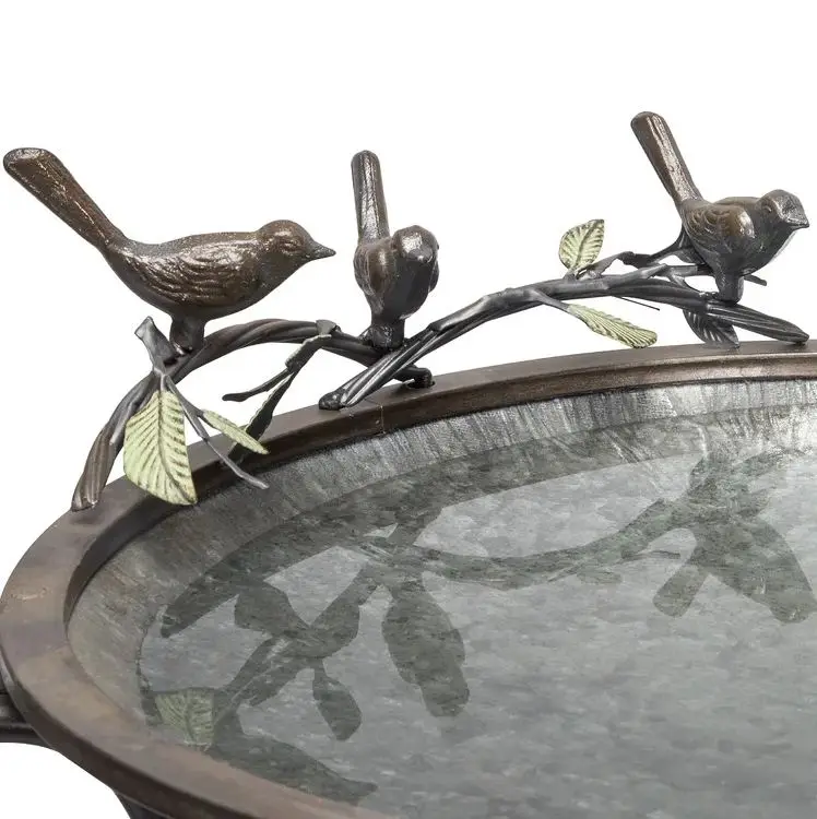 Traditional Metal Bird Bath For Garden Ornaments Home Garden Decoration