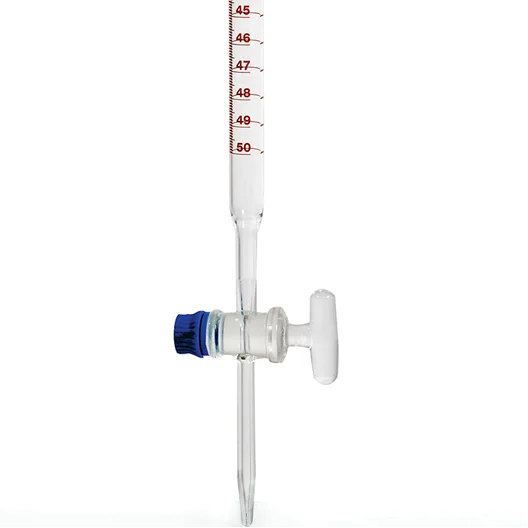 Burette With Glass Stopcock Laboratory Equipment For Lab Use