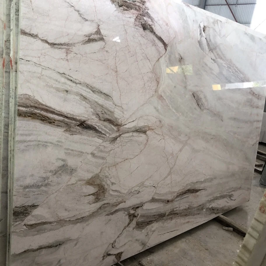 Best Seller Crystal White Marble With Pink Vein For Paving Walkway 