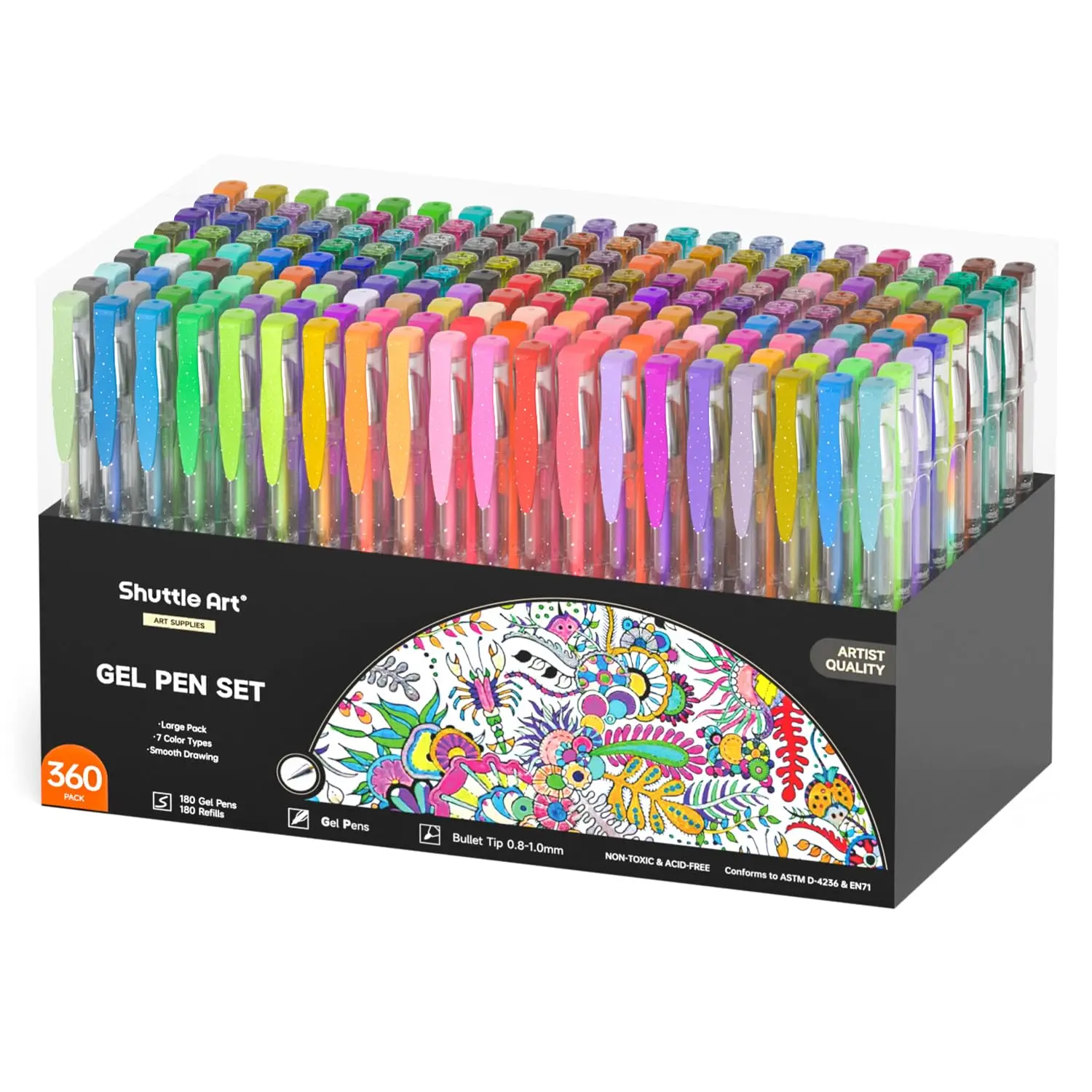 Shuttle Art 360 Pack Gel Pens Set
