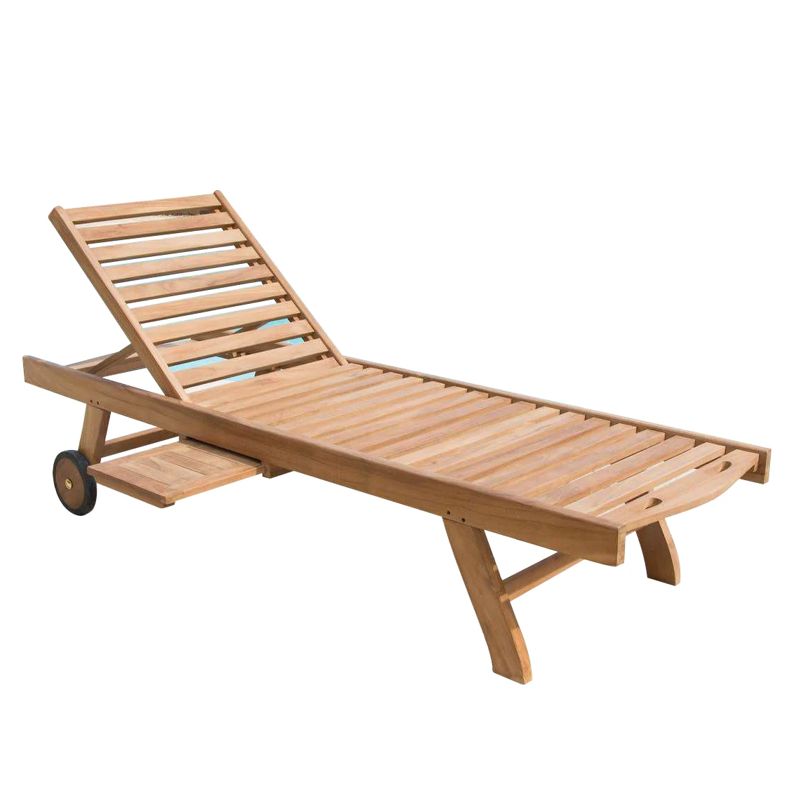 Lounge Lounger Solid Teak Wood Sun Loungers Outdoor For Beach Hotel