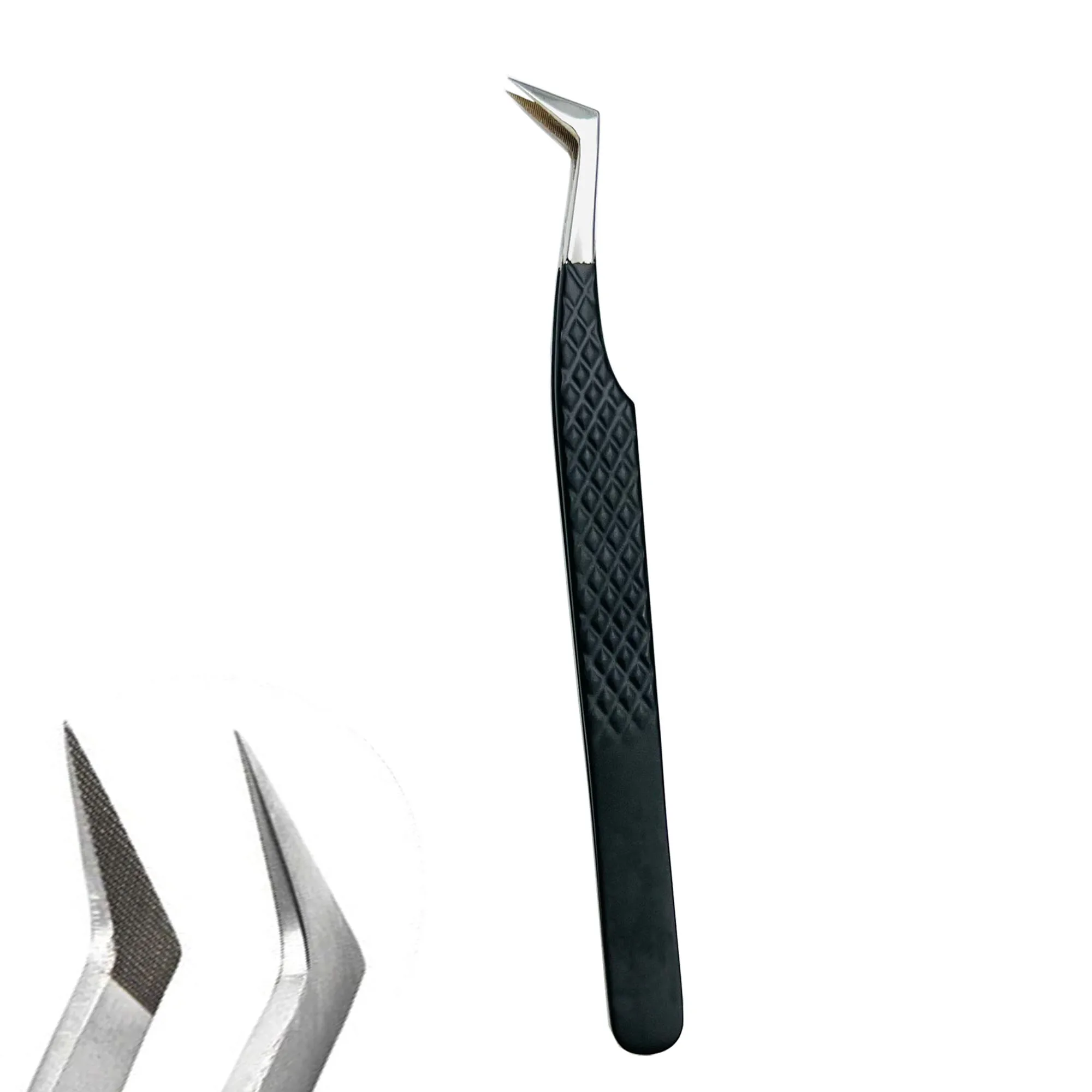 Diamond Tip Lash Tweezers For Eyelash Extension Stainless Steel Private