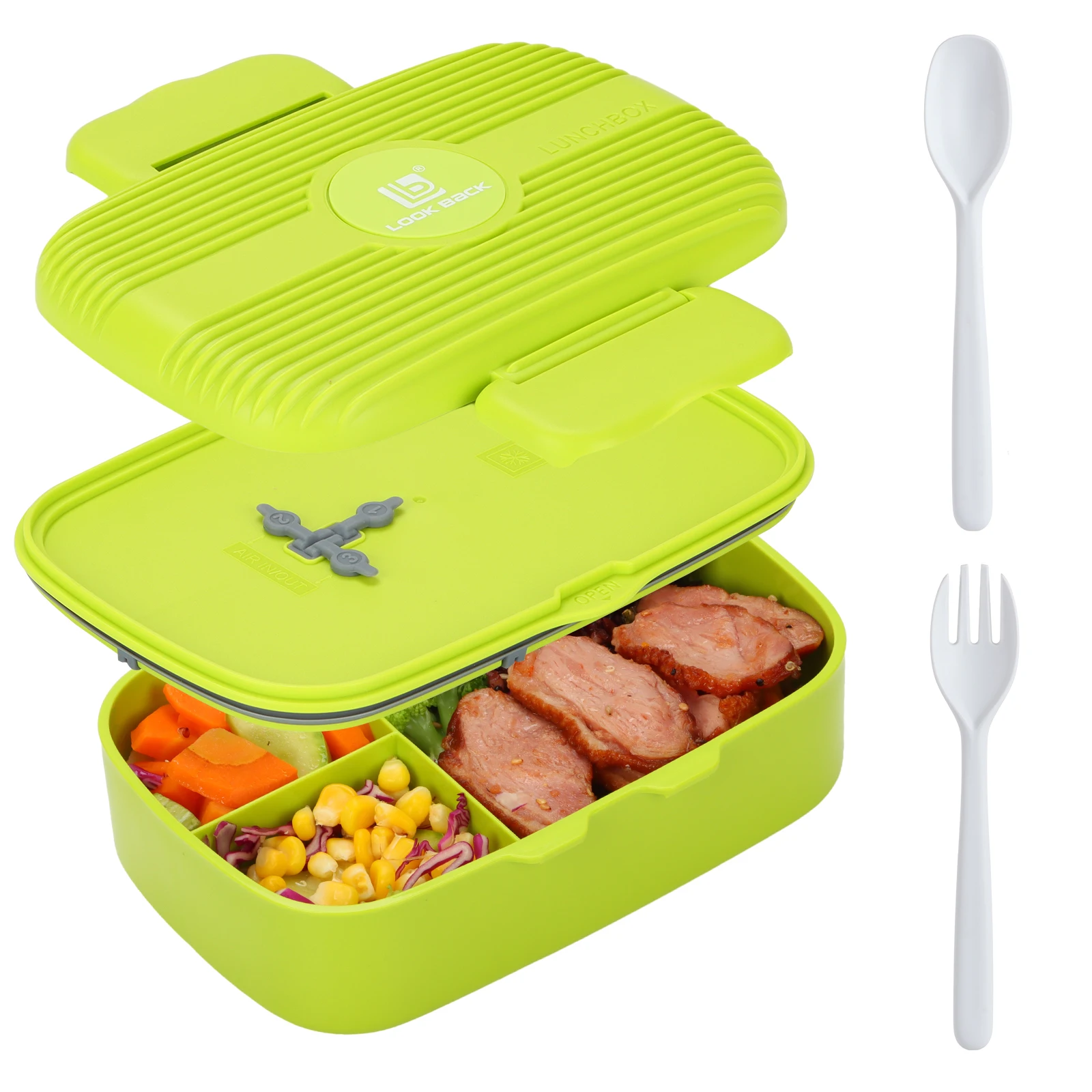 Look Back Fully Leakproof Bento Lucnh Box For Adults And Kids Taint ...