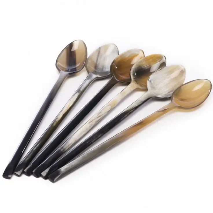 New Design 2024 Horn Butter Spoon And Customized Size Spoon Salad Spoon