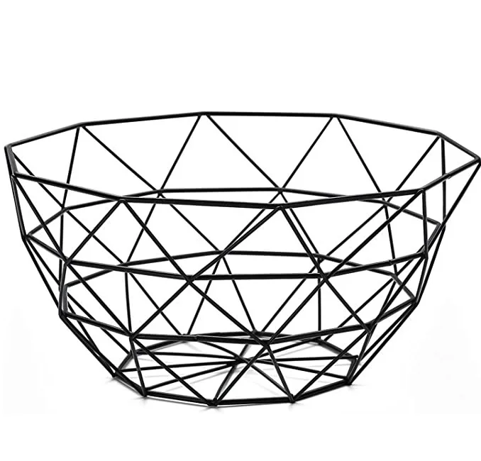 Metal Fruit Basket Bowl Wire Fruit Basket For Kitchen Counter Basket