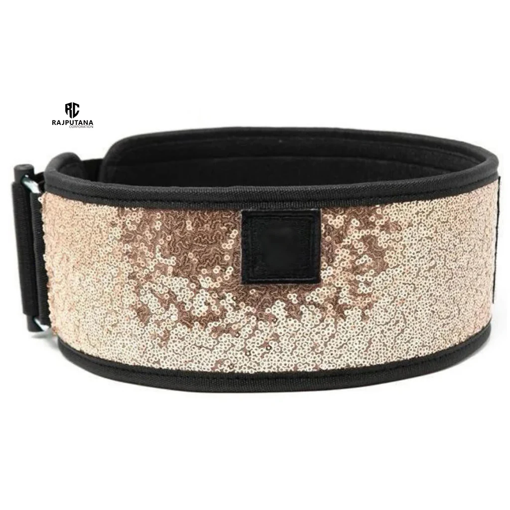 Glitter Neoprene Belt Gym Fitness Wear Exercise Training Bodybuilding