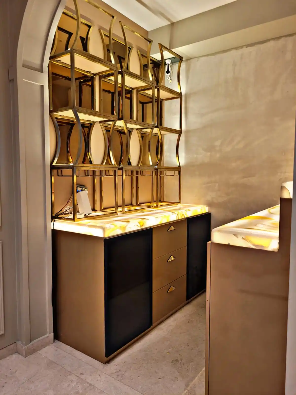 Custom Luxury Bar Counter Complete Setup With Customization Options