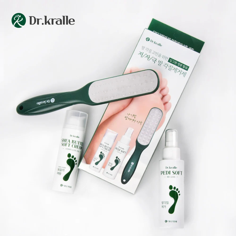 Made In Korea Dr. Kralle 3 Piece Foot Exfoliator Kit Foot Spray Foot