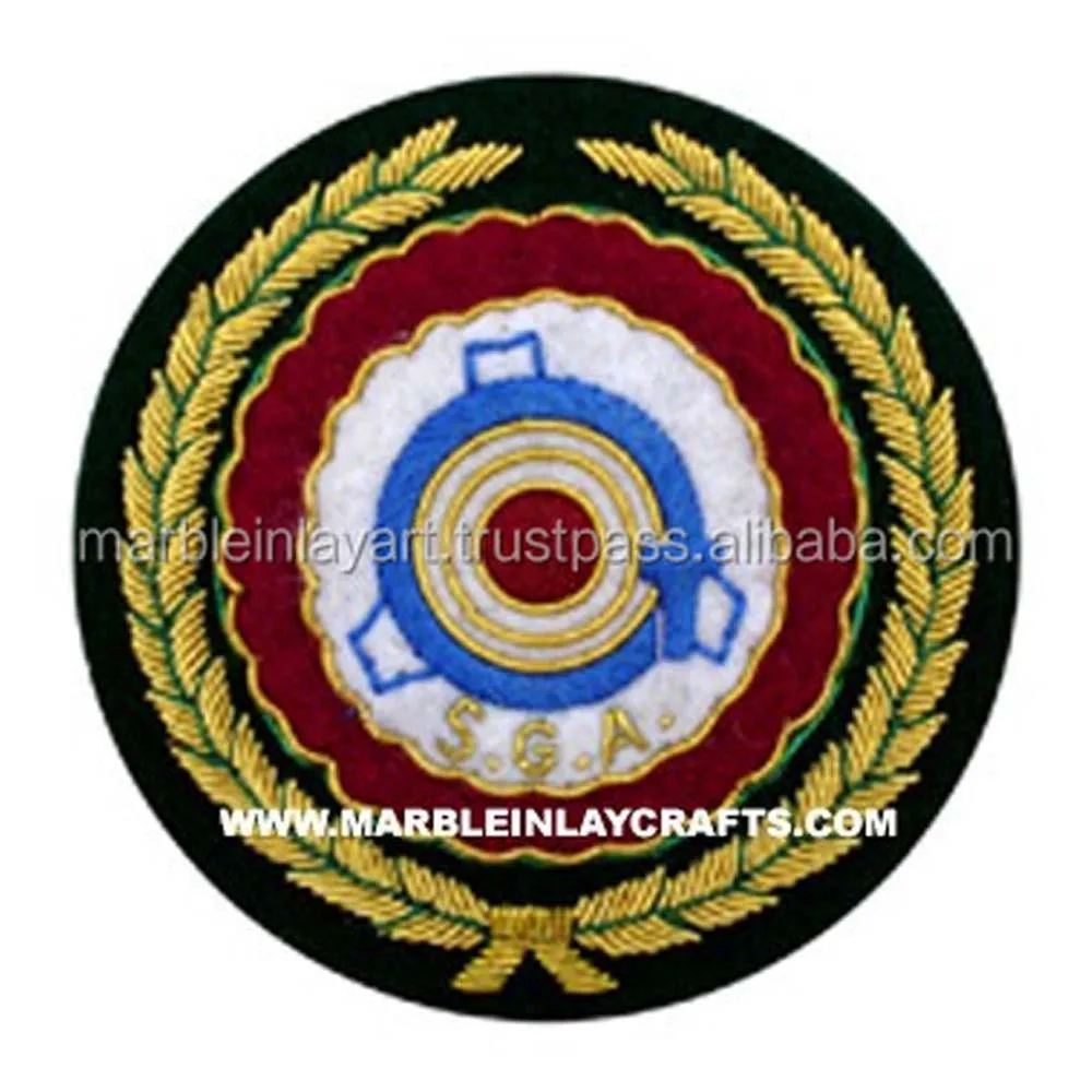 Hand Embroidered Wire Badges School College Badges And Patches For