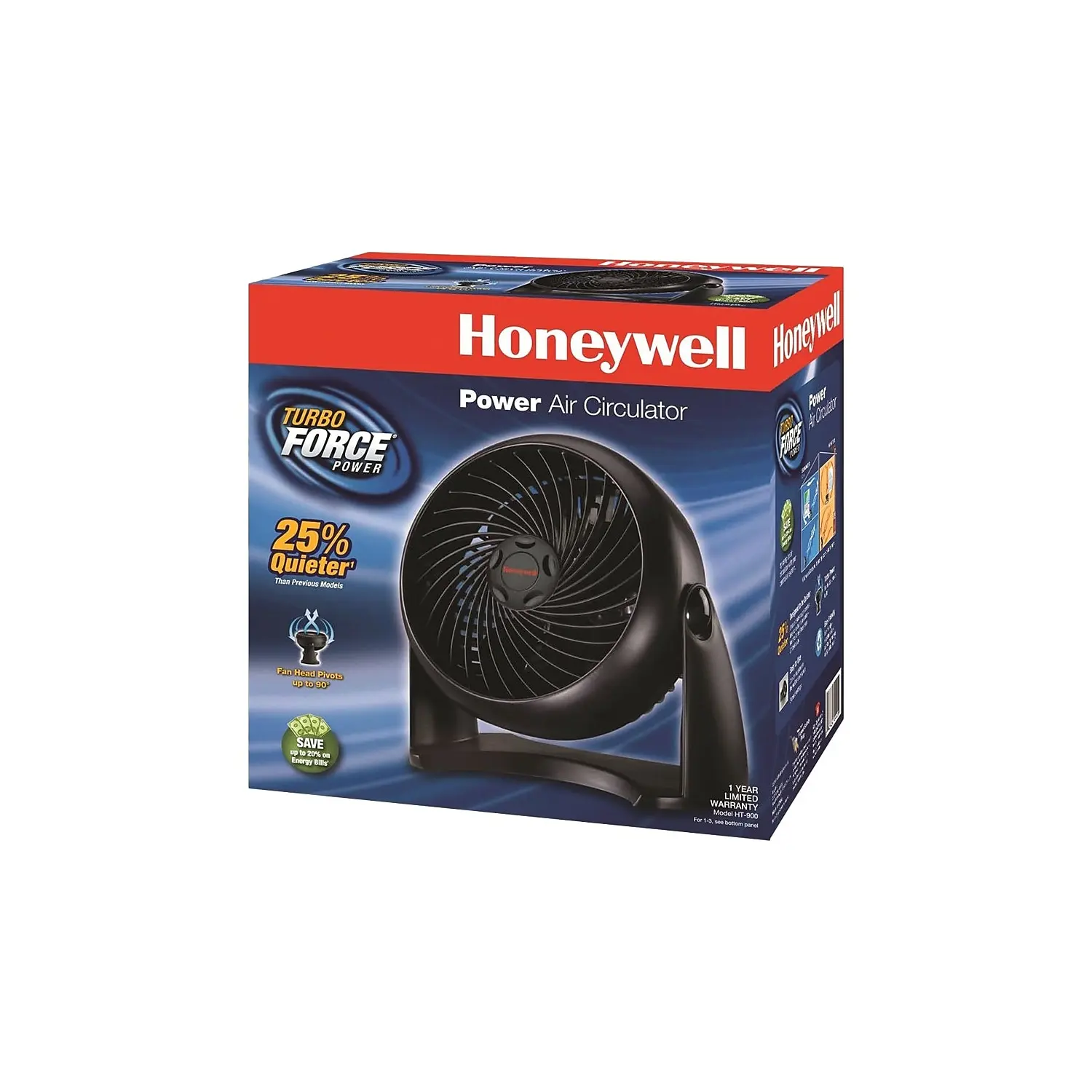 Honeywell Super Turbo Three-speed High-performance Fan Black Ht900. Lot ...