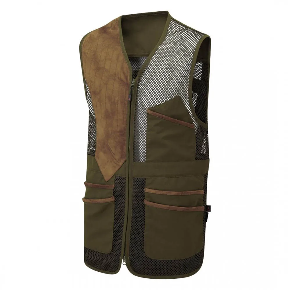 Pro Trap Hunting Shooting Improves Vest Leather Suede Shoulder Pad Breathable Clay Cartridge 0381