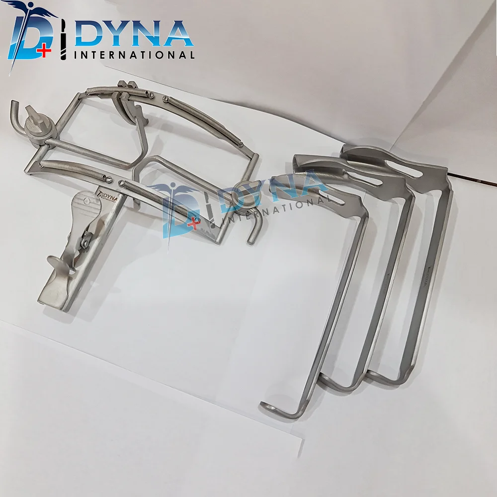 Professional Quality Dingman Mouth Gag Cheek Retractor Mouth Opener Complete Set With 3 Grooved