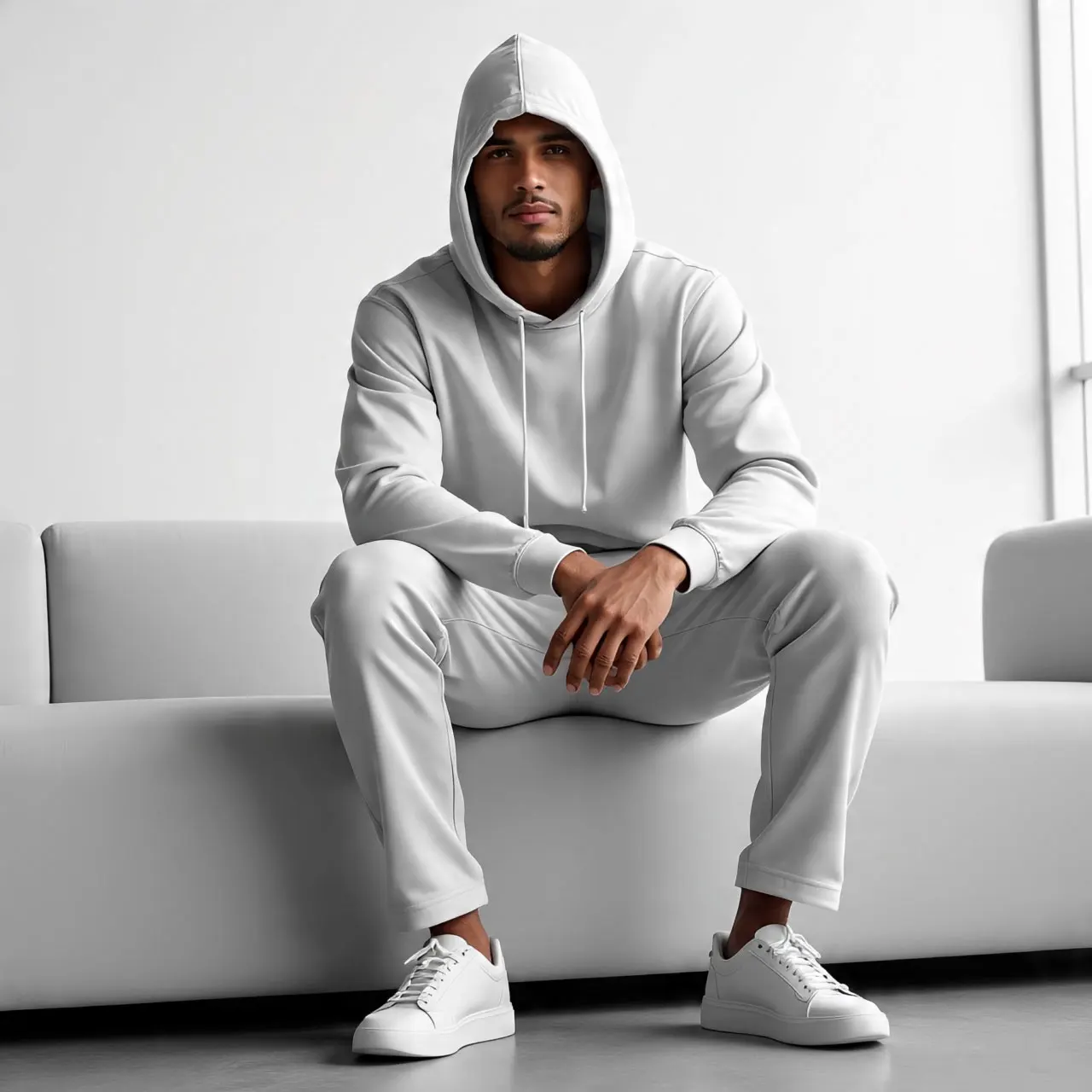 French Terry Baggy 2 Piece Tracksuit Hooded Sweatshirt Jogger Sweatpants Sweatsuit Sets 500 GSM Hoodie Sets Men Af2dd7369220e42cdbe3bdf34e758ea4a8